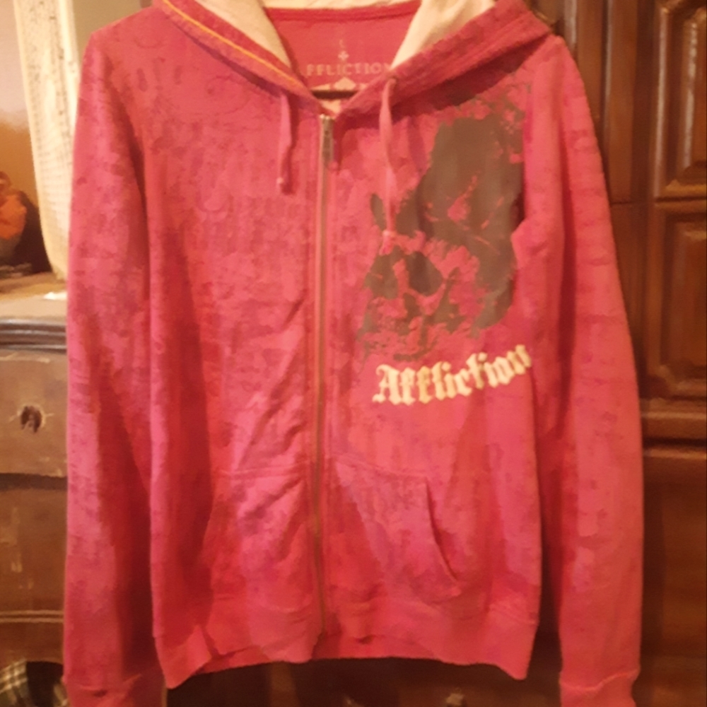 Affliction zip up hoodie